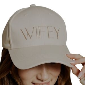 Miss To Mrs Cream Wifey Baseball Cap